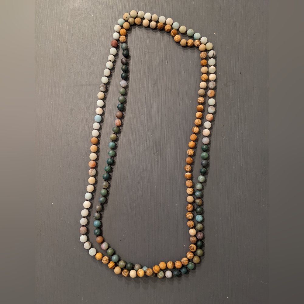 Earth tone beaded necklace